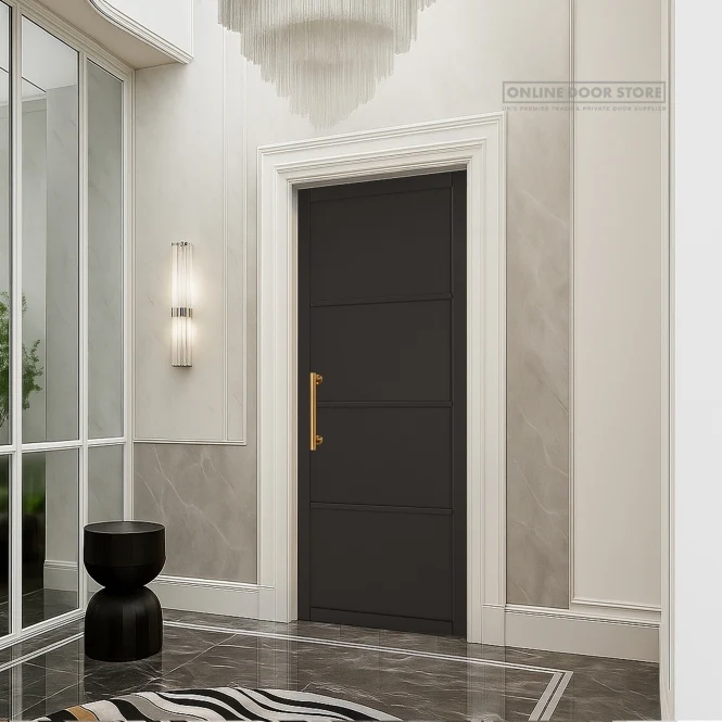 Aster Black Industrial 4-Panel Internal Door - Image 3
