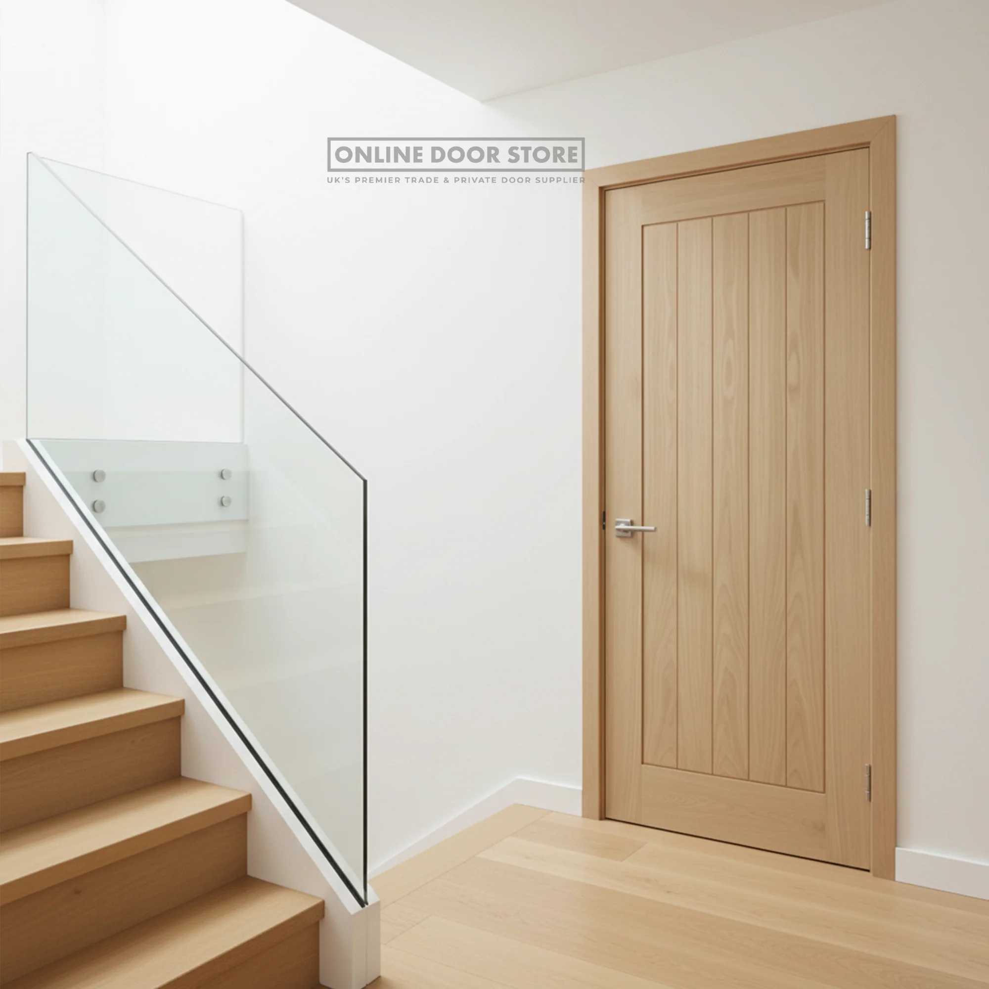 Aster Cheshire Unfinished Oak Internal Door - Image 3