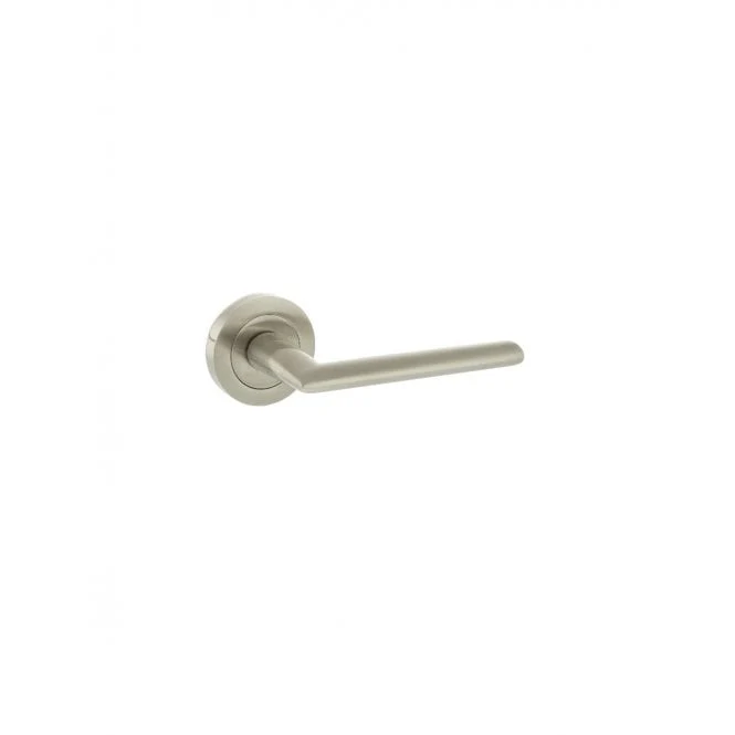 Atlantic Status Alabama Lever on Round Rose - Satin Nickel