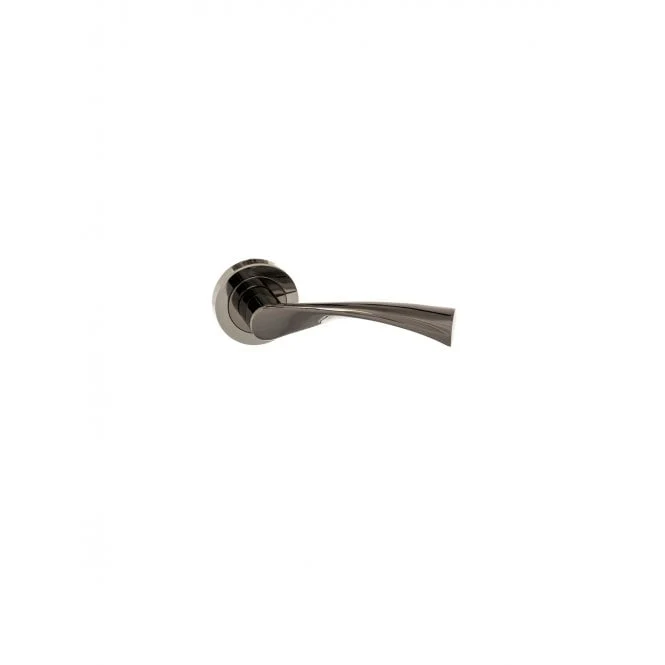 Atlantic Status Colorado Lever on Round Rose - Black Nickel
