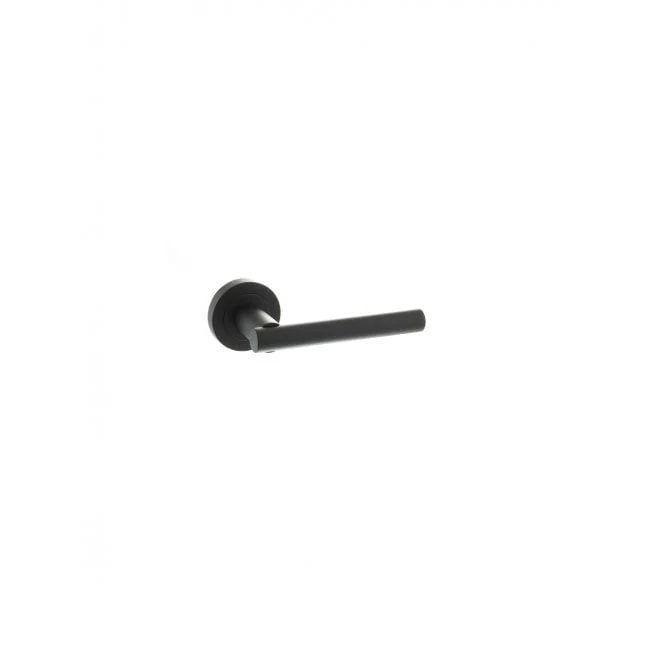 Atlantic Status Nebraska Lever on Round Rose - Matt Black