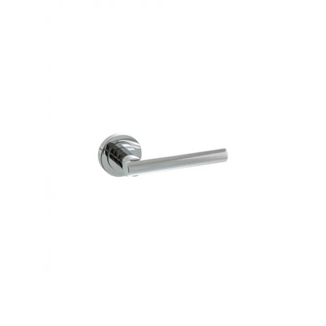 Atlantic Status Nebraska Lever on Round Rose - Polished Chrome