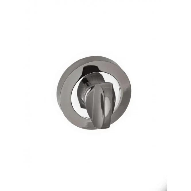 Atlantic Status WC Turn and Release on Round Rose - Black Nickel/Polished Chrome
