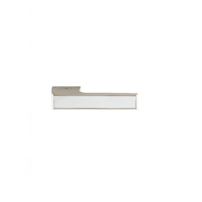 Atlantic Tupai Rapido VersaLine Tobar Designer Lever on Long Rose - Polished Stainless Steel Decorative Plate - Pearl Nickel