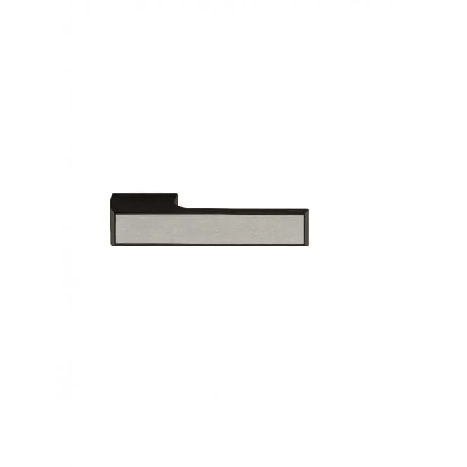 Atlantic Tupai Rapido VersaLine Tobar Designer Lever on Long Rose - Satin Stainless Steel Decorative Plate - Matt Black