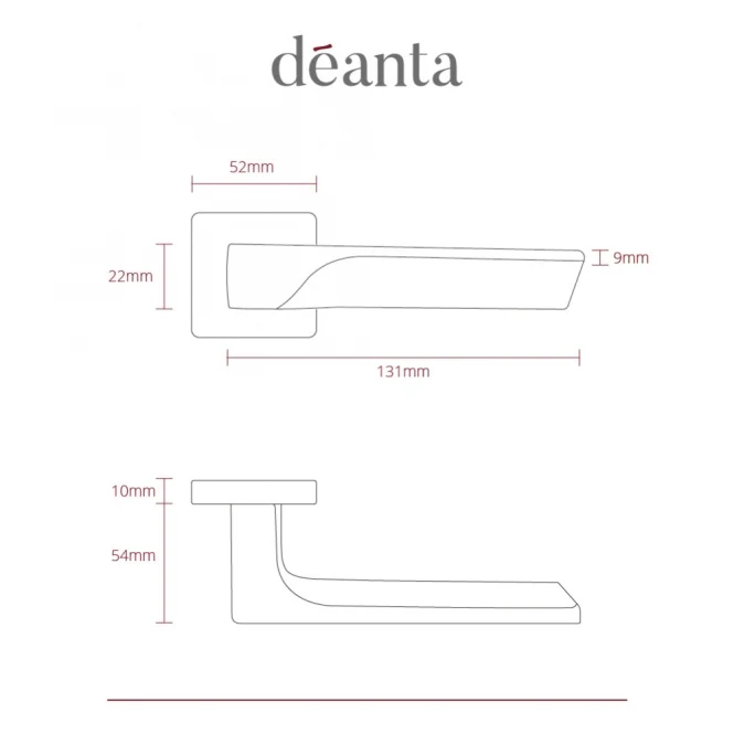 Deanta Athens Latch Kit Satin Nickel - FD30 - Image 2