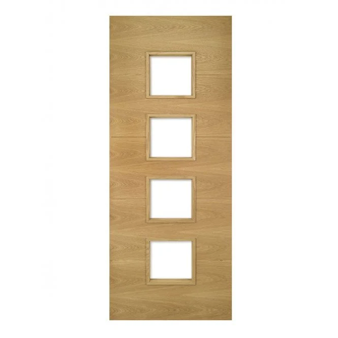 Deanta Augusta Prefinished Oak Glazed FD30 Fire Door