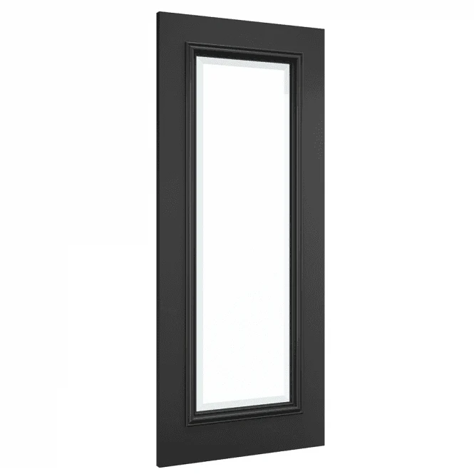 Deanta Blenheim Black Prefinished FSC Internal Bevelled Glazed Door - Image 4