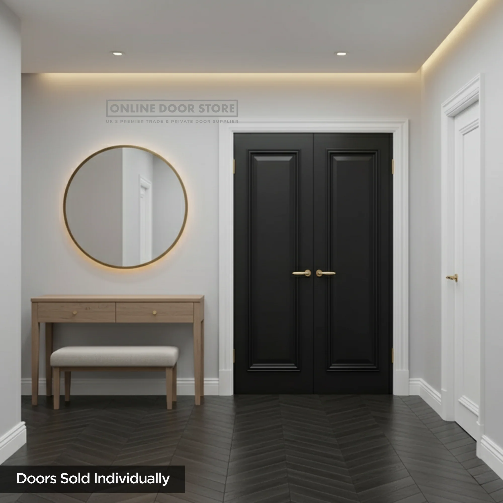 Deanta Blenheim Black Prefinished FSC Internal Door - Image 3