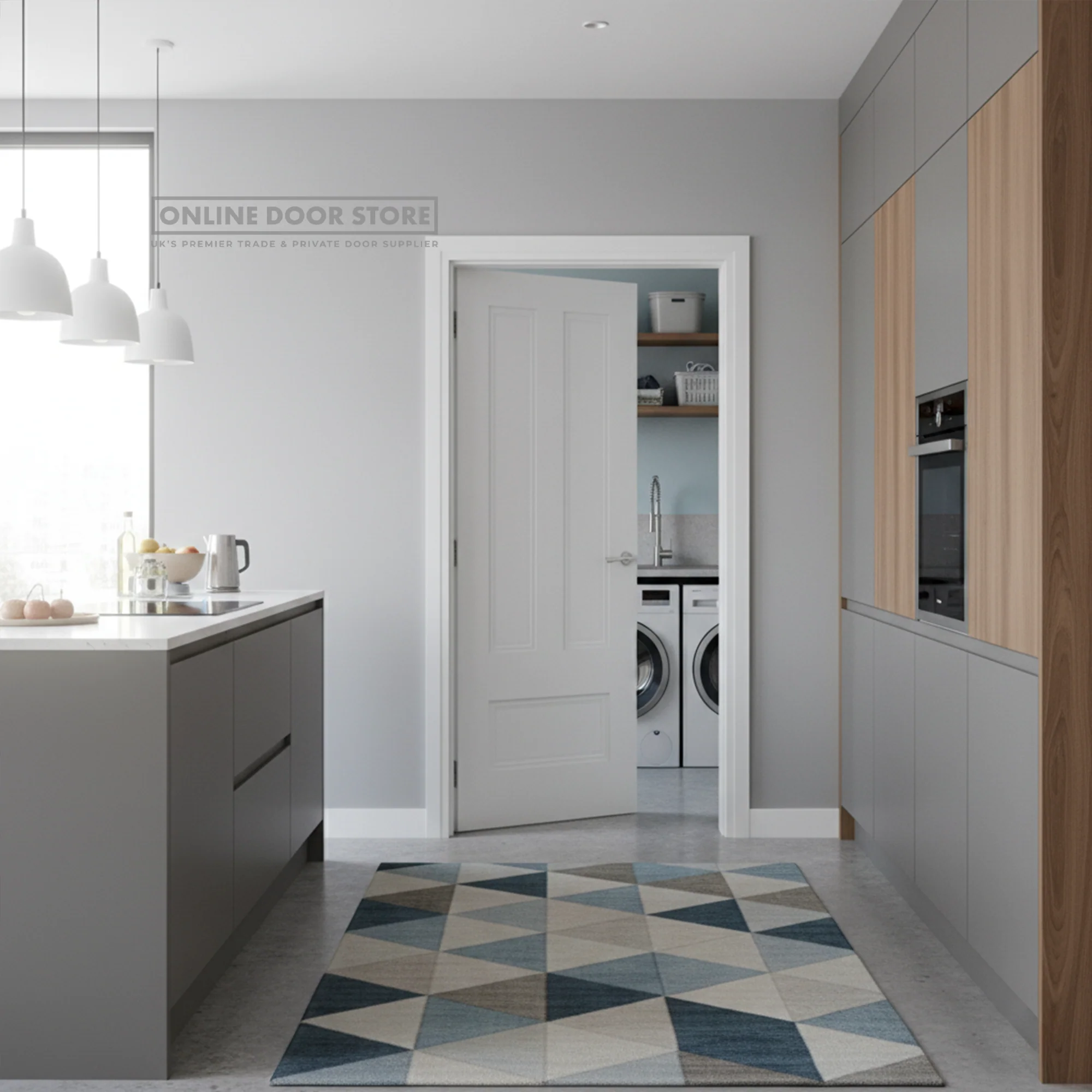 Deanta Canterbury White Primed FD30 Fire Door - Image 2