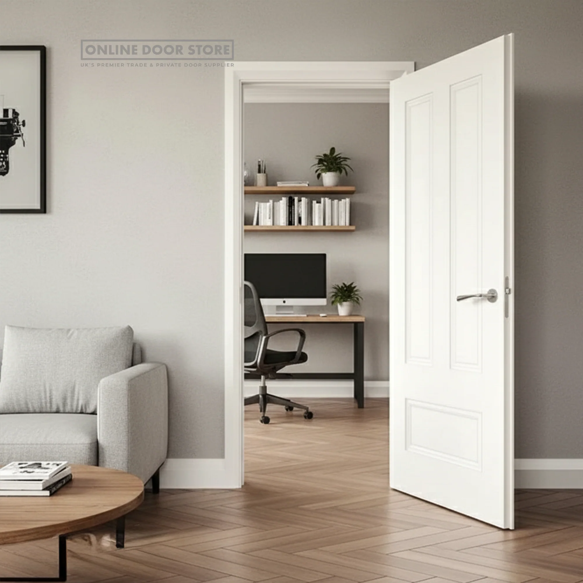 Deanta Canterbury White Primed Internal Door - Image 2