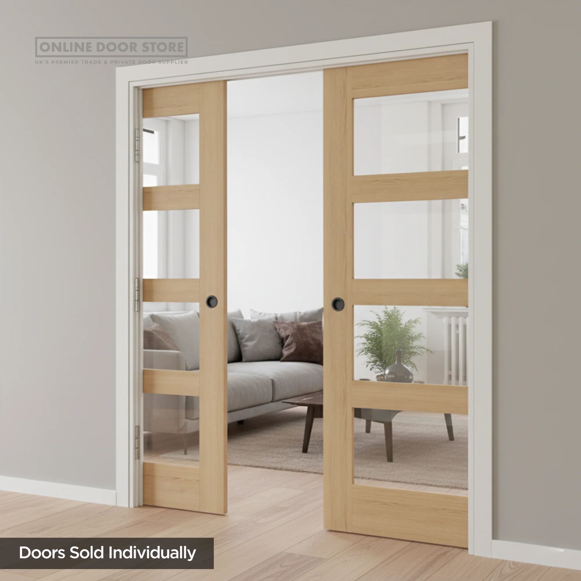Deanta Coventry Prefinished Oak Internal Glazed Door - Image 3
