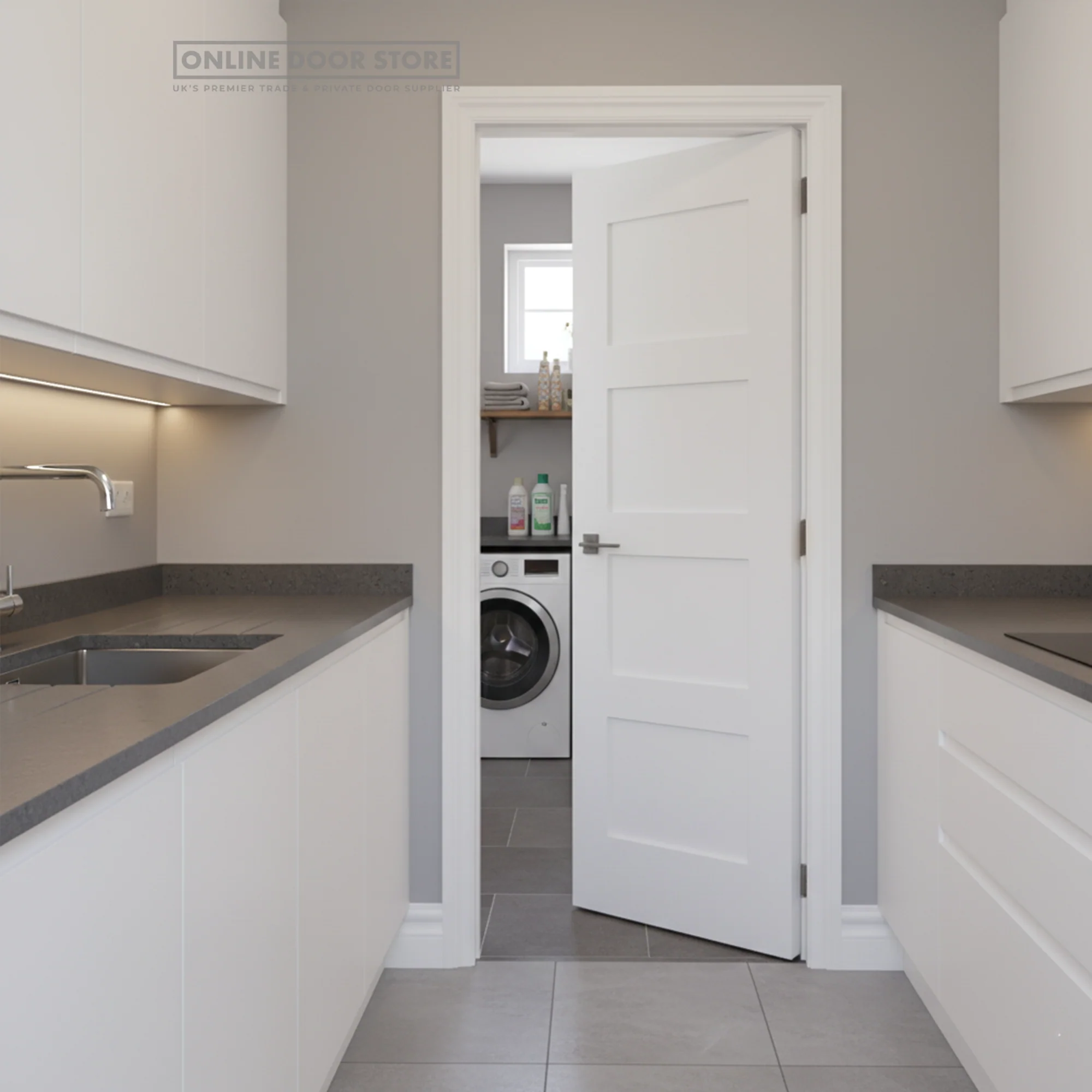 Deanta Coventry White Primed Internal Door - Image 2