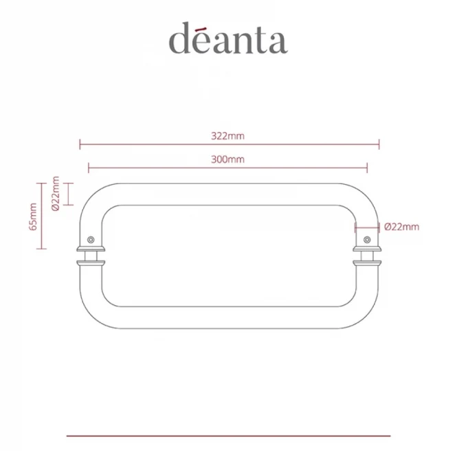 Deanta D-Pull Handle Satin Steel 22mm - Single - Image 2