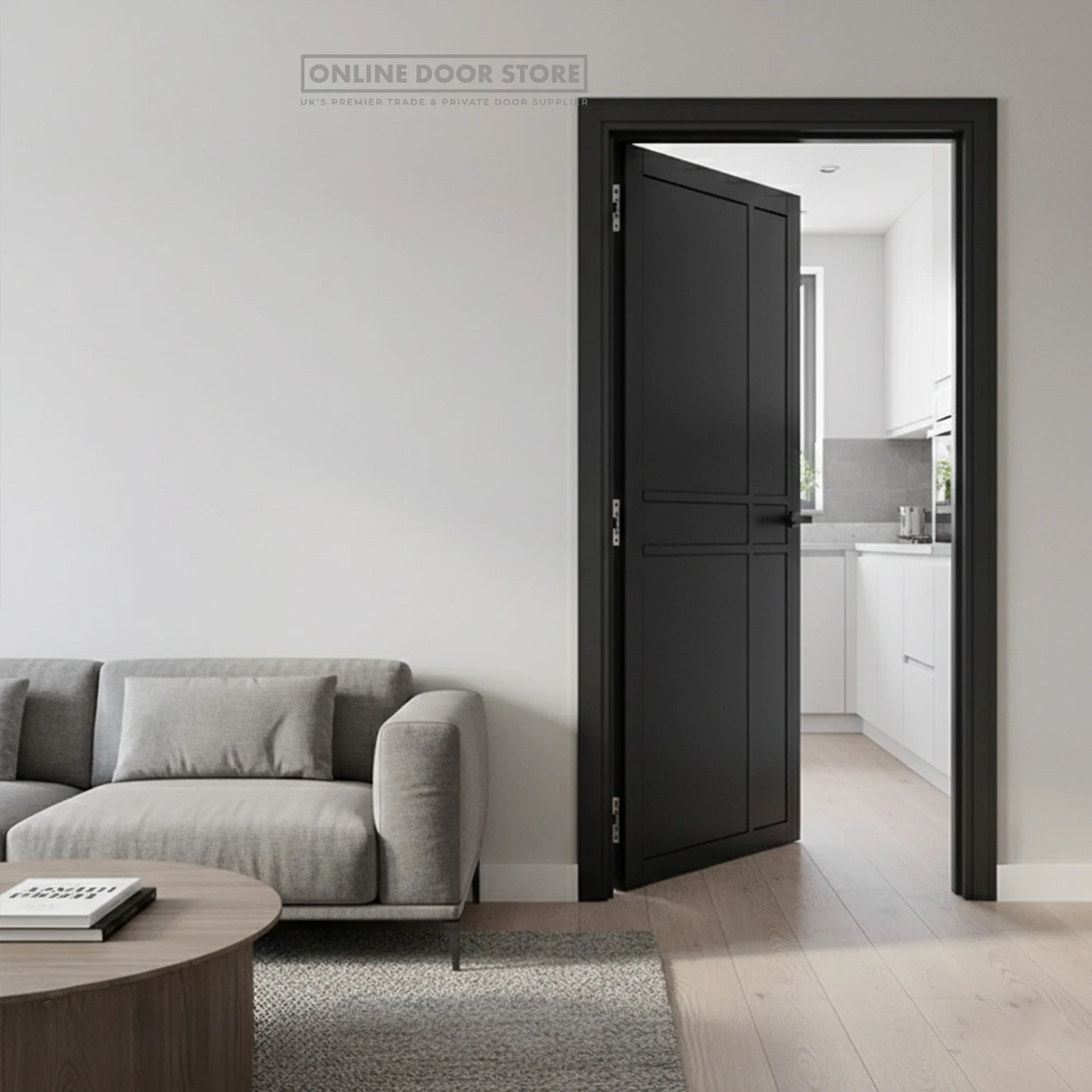 Deanta Dalston Pre-Finished Black Internal Door - Image 3