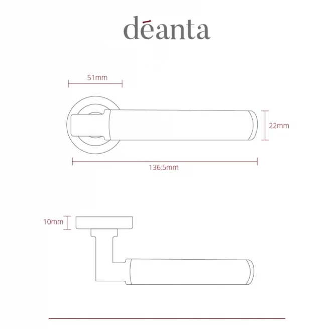 Deanta Delphi Latch Kit Matt Black - Image 2