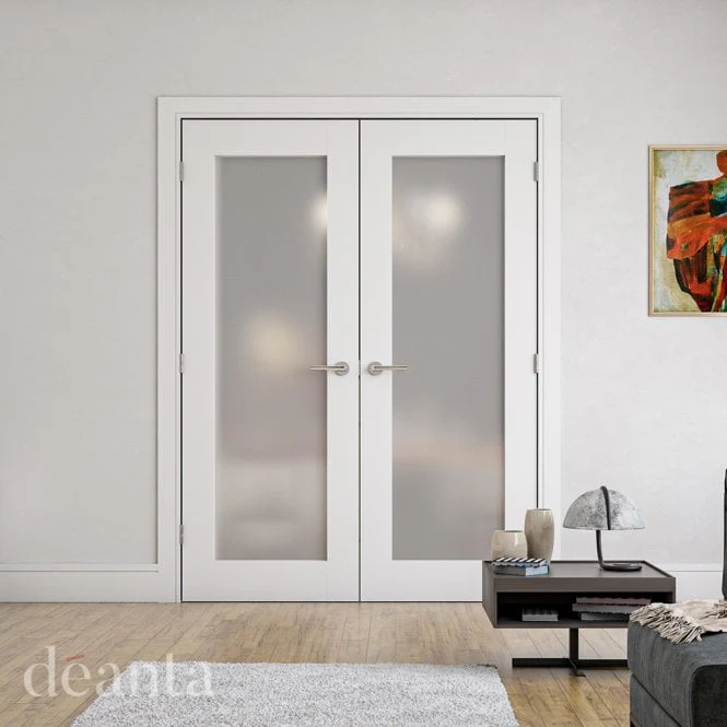 Deanta Denver White Primed Frosted Internal Glazed Door - Image 3