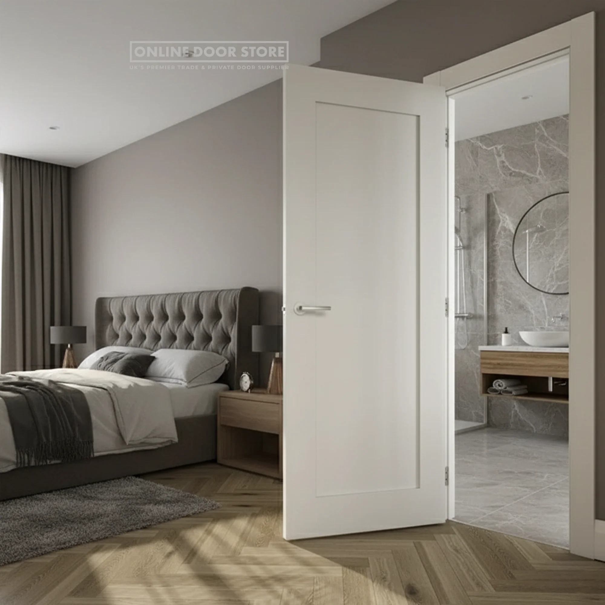 Deanta Denver White Primed Internal FD30 Fire Door - Image 2