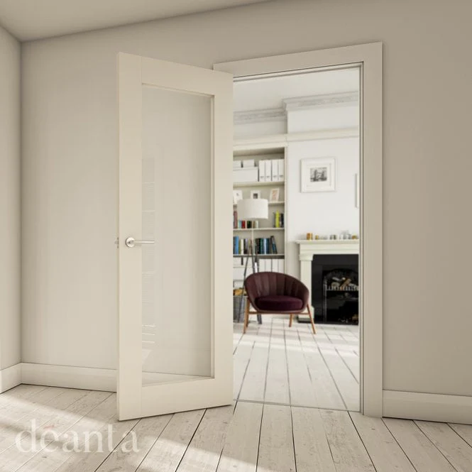 Deanta Denver White Primed Internal Glazed Door - Image 3