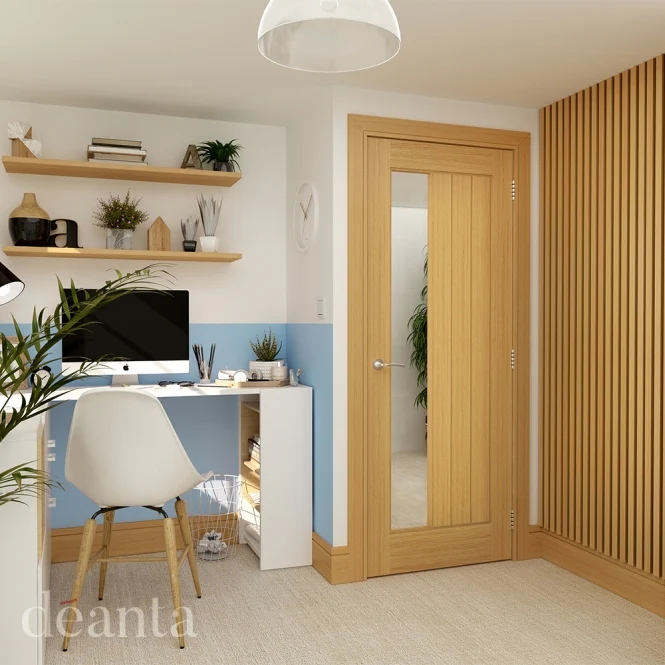 Deanta Ely Prefinished Oak Internal Glazed Door (1SL) - Image 2