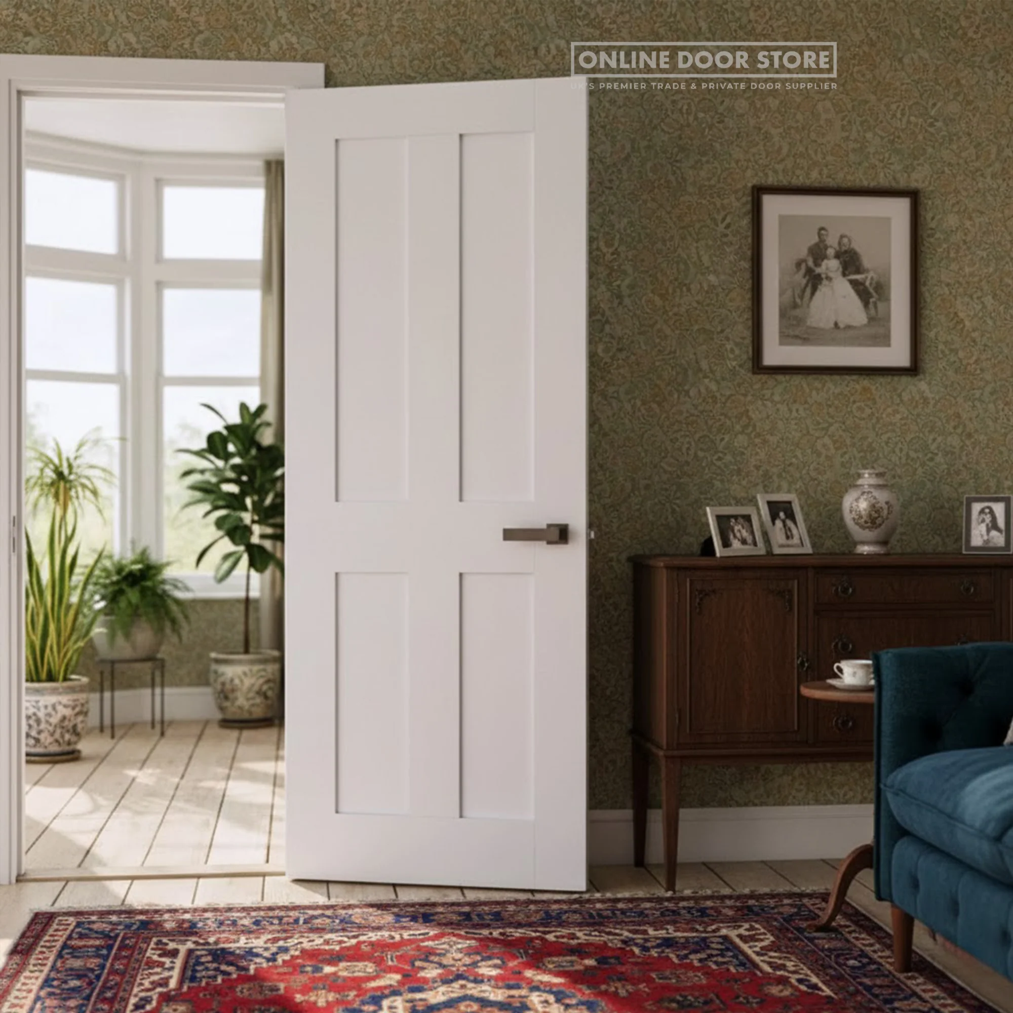 Deanta Eton White Primed FD30 Fire Door - Image 2
