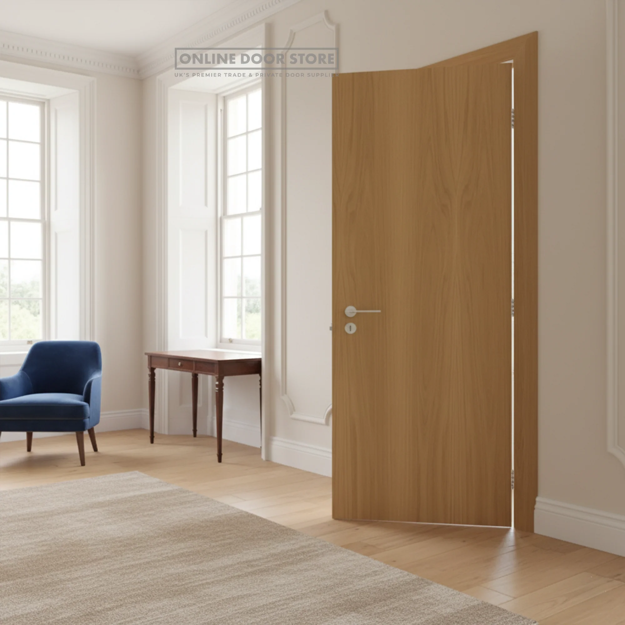 Deanta Flush Prefinished Oak Internal Door - Image 2