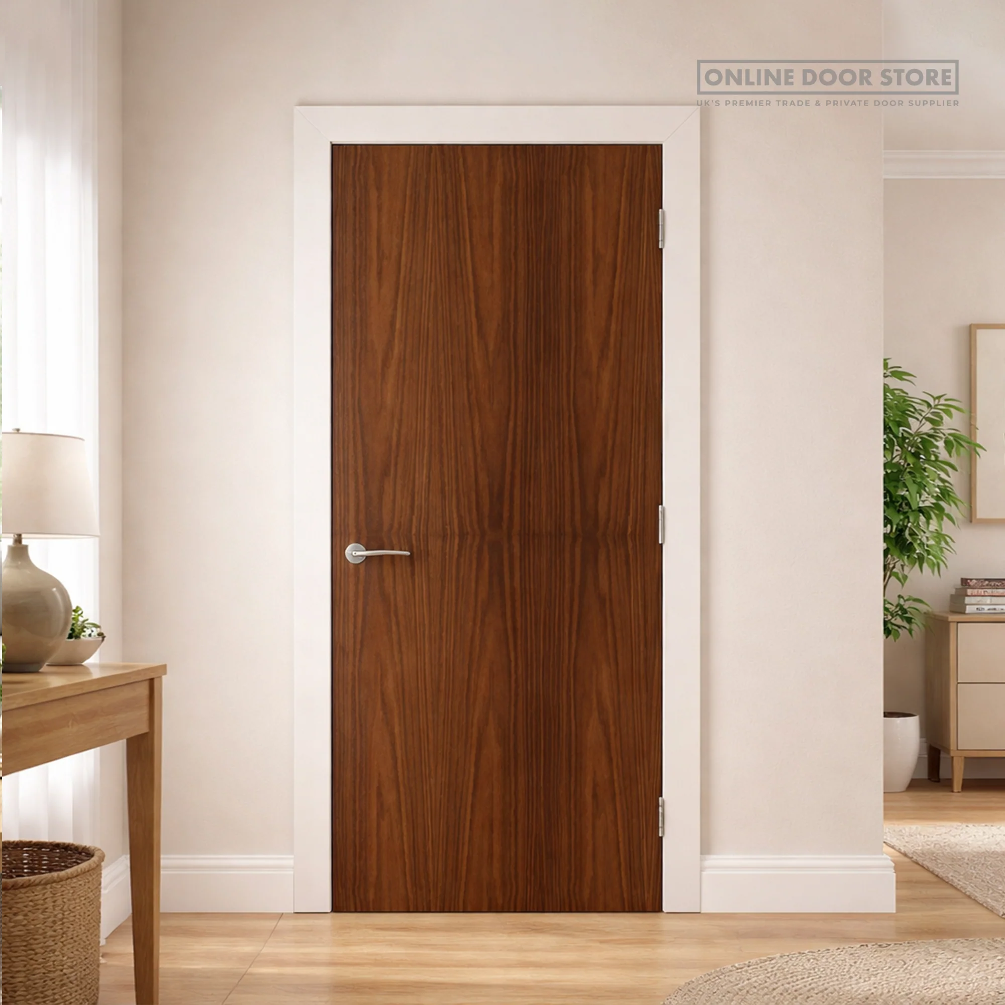 Deanta Flush Prefinished Walnut Internal Door - Image 2
