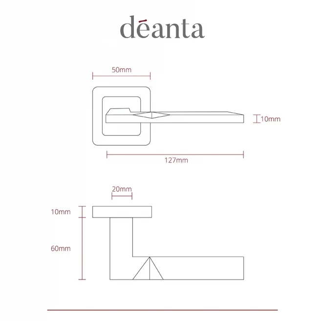 Deanta Hadrian Bathroom Kit Matt Satin Black Finish - FD30 - Image 2