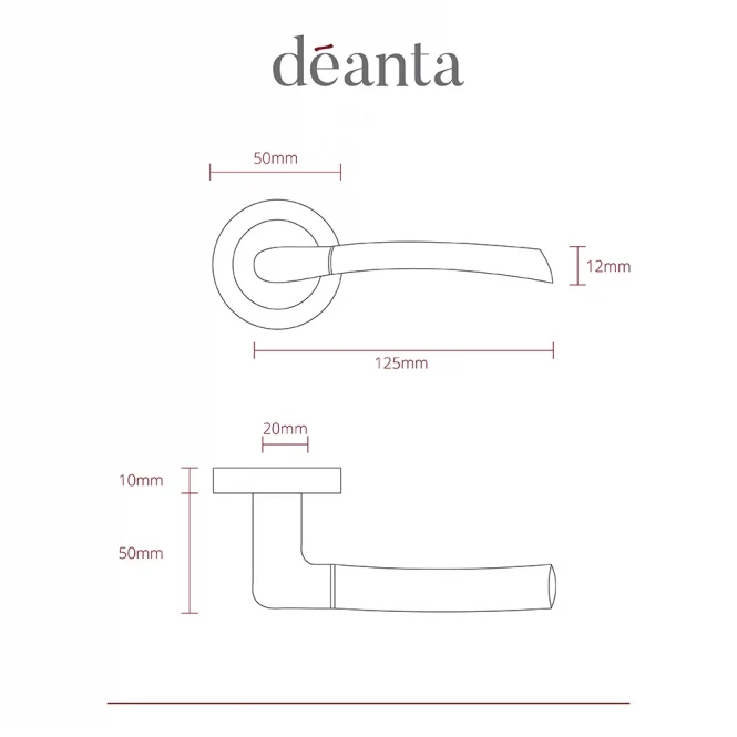 Deanta Hera Satin Nickel / Chrome Handle - Image 2
