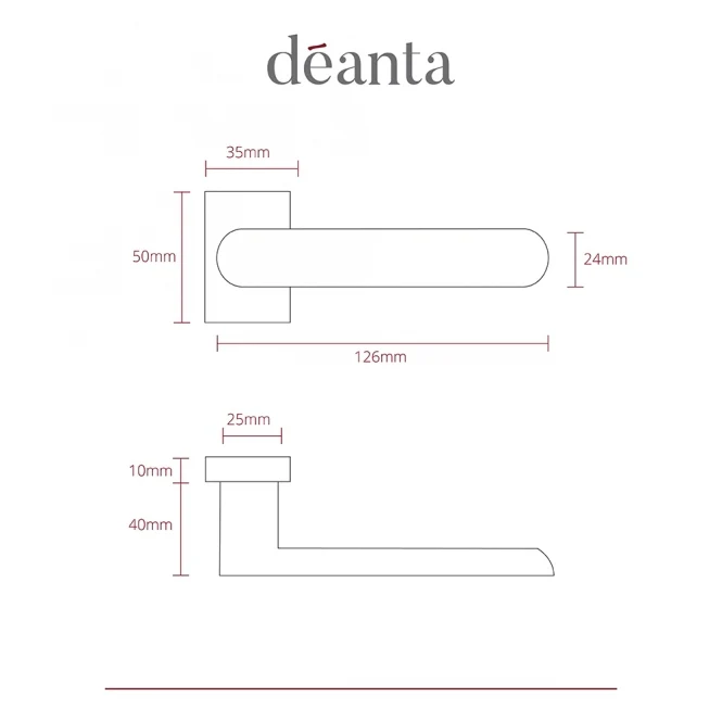 Deanta Juno Urban Sashlock Kit | 76x50x2mm Hinges - Image 2