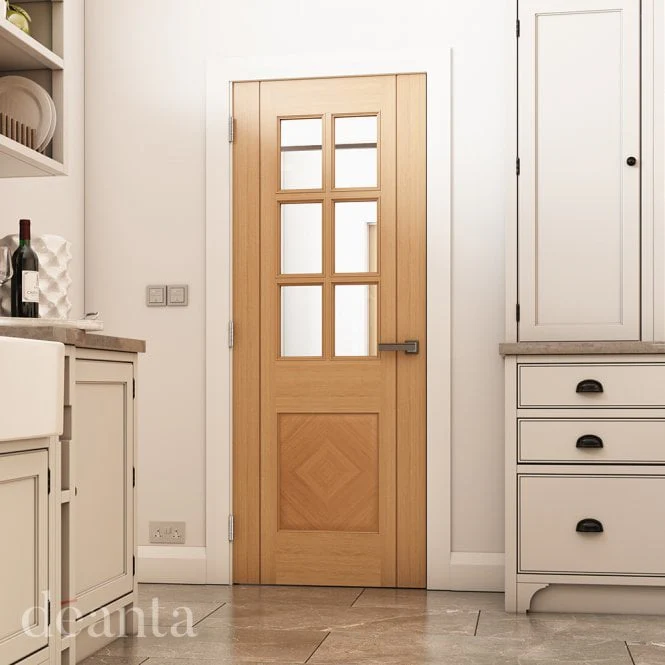 Deanta Kensington Prefinished Oak Bevelled Internal Glazed Door - Image 3