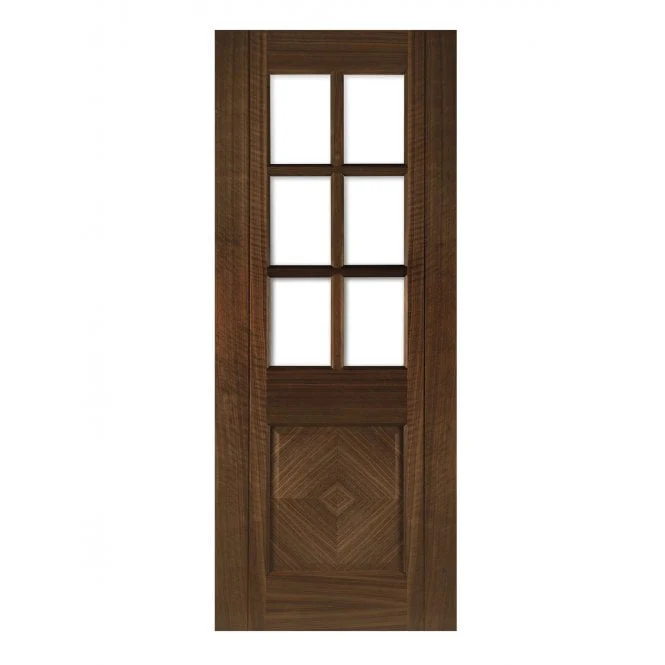 Deanta Kensington Prefinished Walnut Bevelled Internal Glazed Door