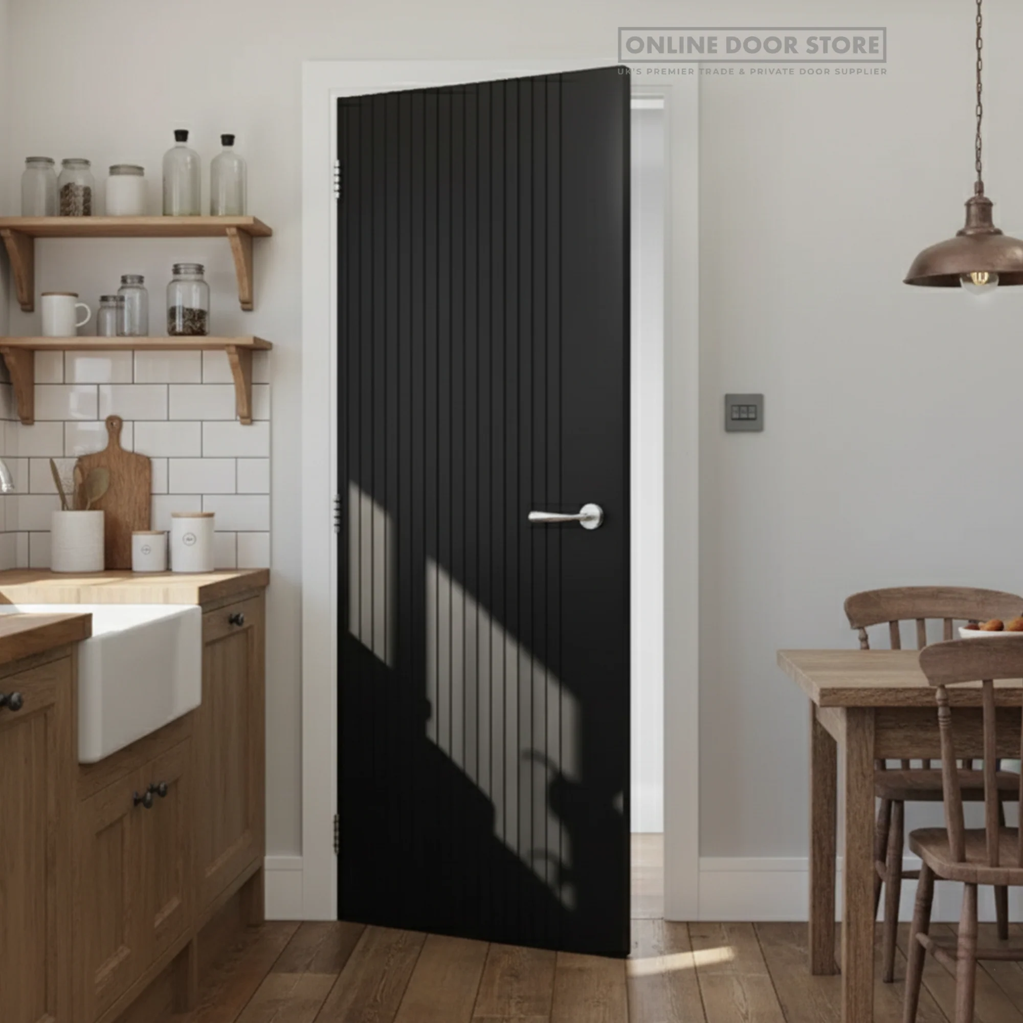 Deanta Malmo Pre-Finished Black Internal Door - Image 2