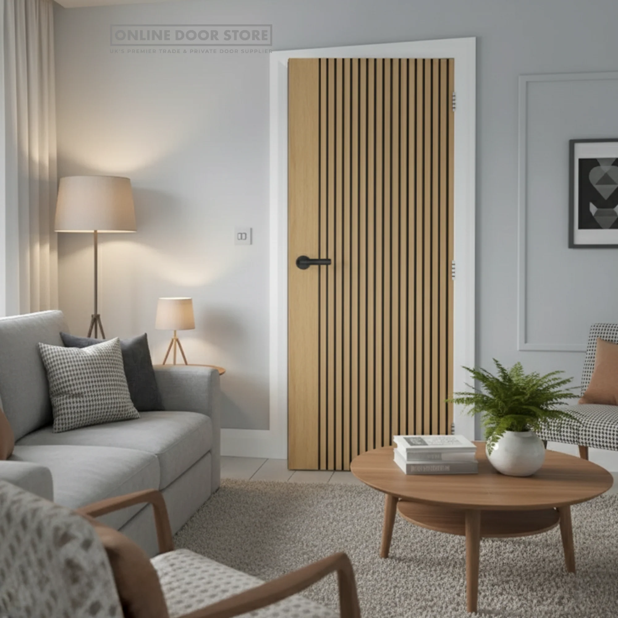 Deanta Malmo Pre-Finished Oak FD30 Fire Door - Image 2