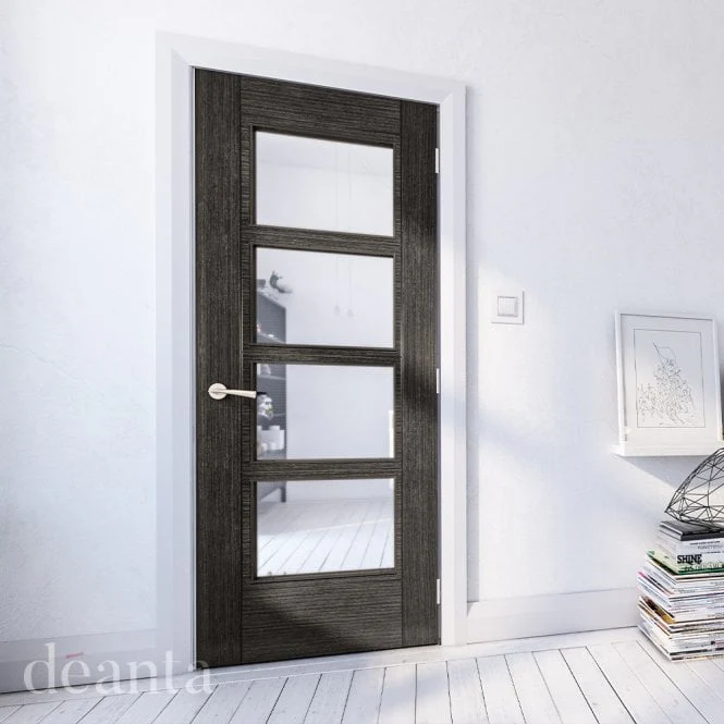 Deanta Montreal Dark Grey Ash Internal Glazed Door - Image 3