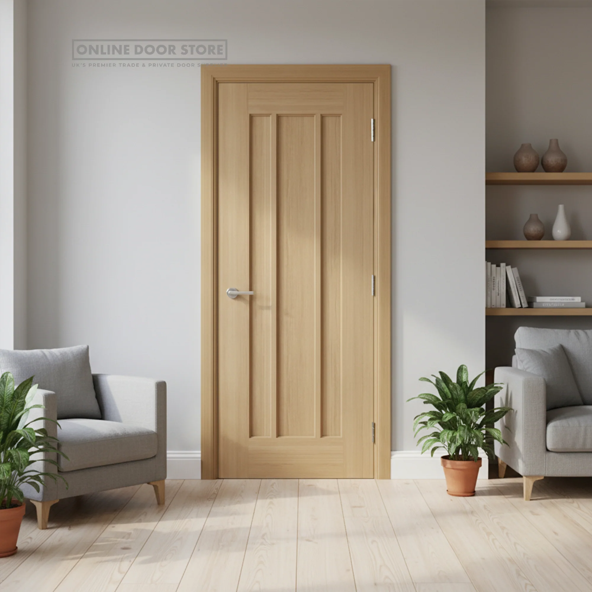 Deanta Norwich Unfinished Oak Internal Door - Image 2