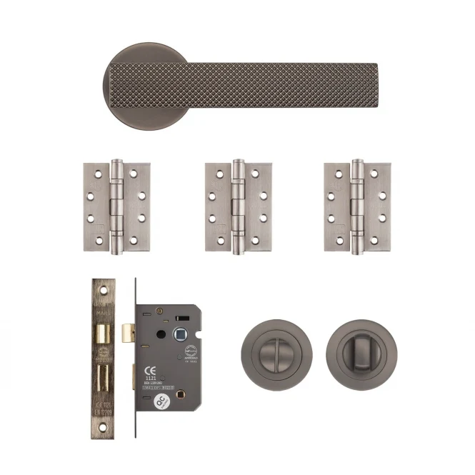 Deanta Olympia Bathroom Kit Matt Satin Black Nickel - FD30