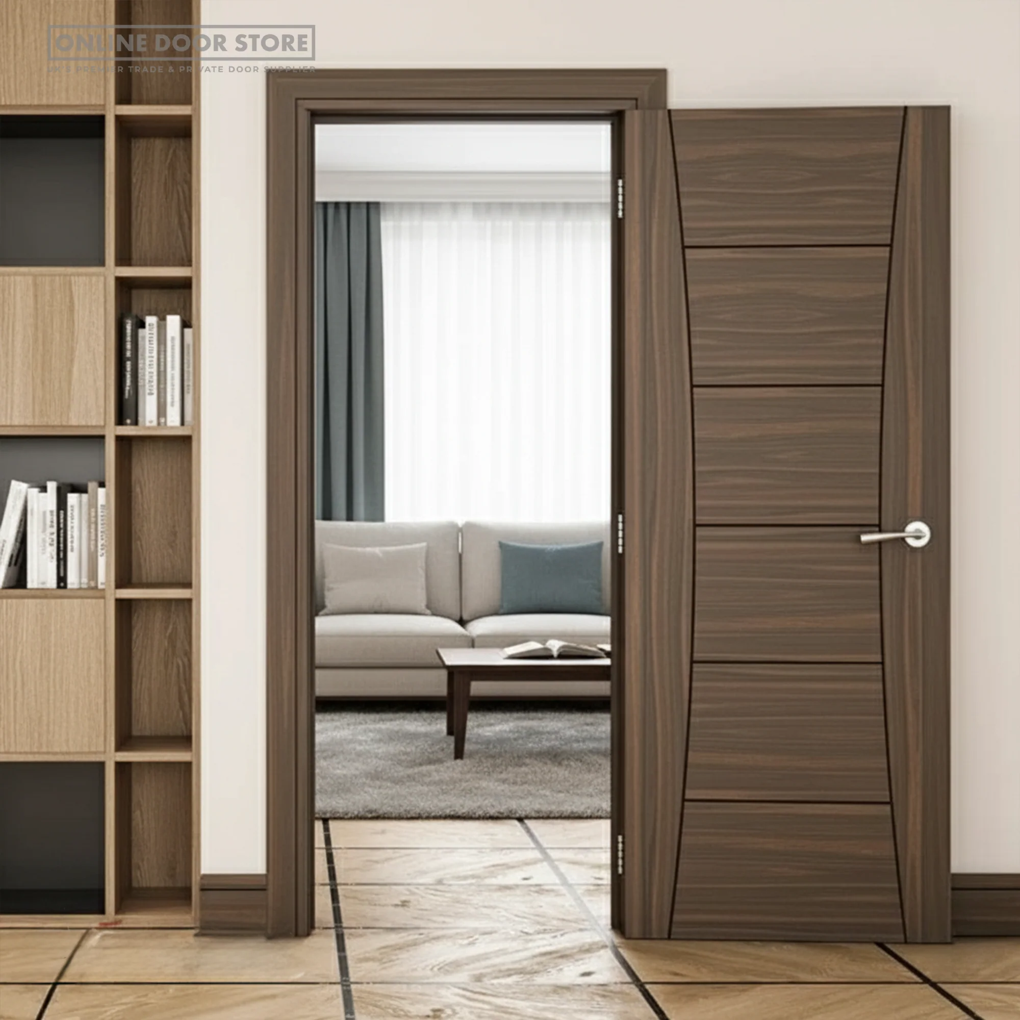 Deanta Pamplona Prefinished Walnut Internal Door - Image 2