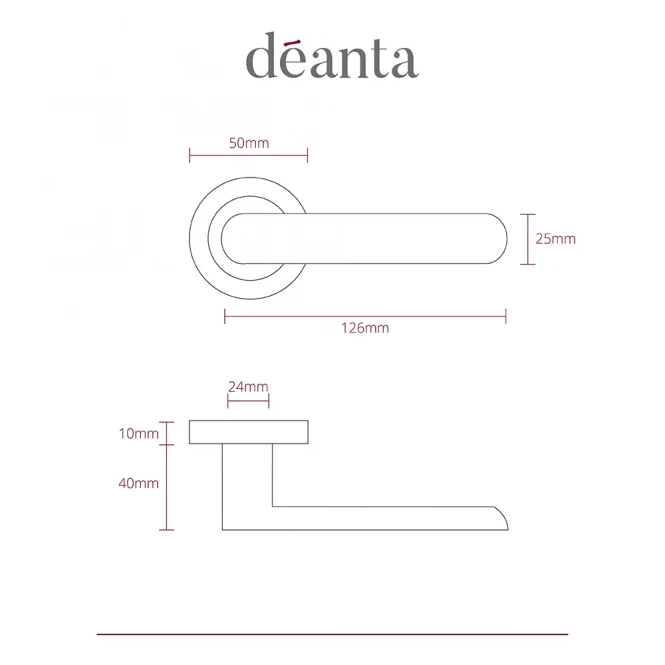 Deanta Parga Latch Kit Polished Chrome Finish - FD30 - Image 2