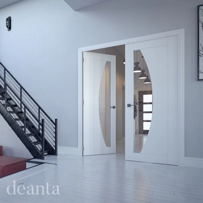 Deanta Ravello White Primed Internal Glazed Door - Image 3