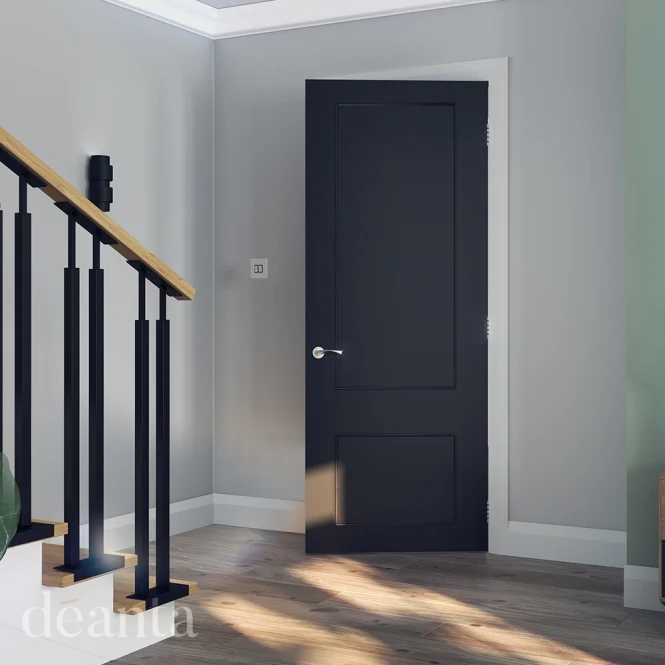 Deanta Sandringham Black Pre-Finished Internal Door - Image 2