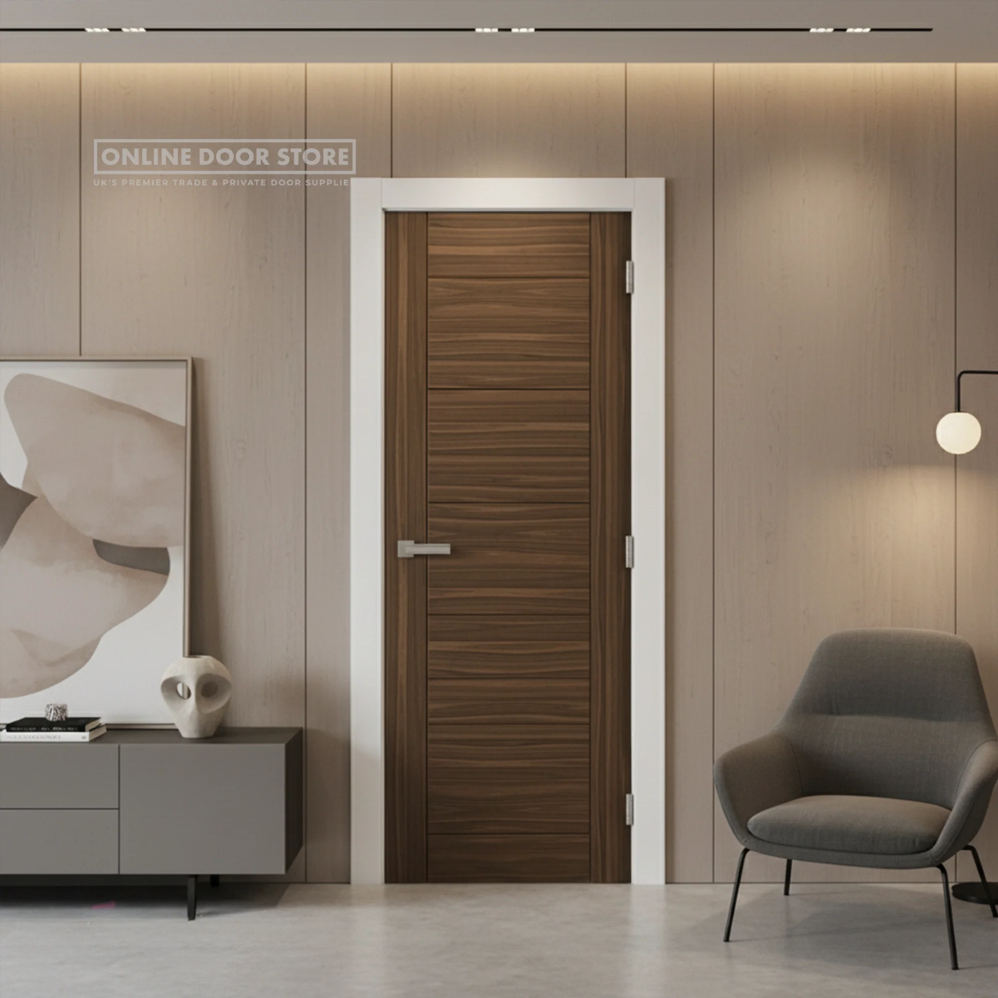 Deanta Seville Prefinished Walnut Internal Door - Image 2