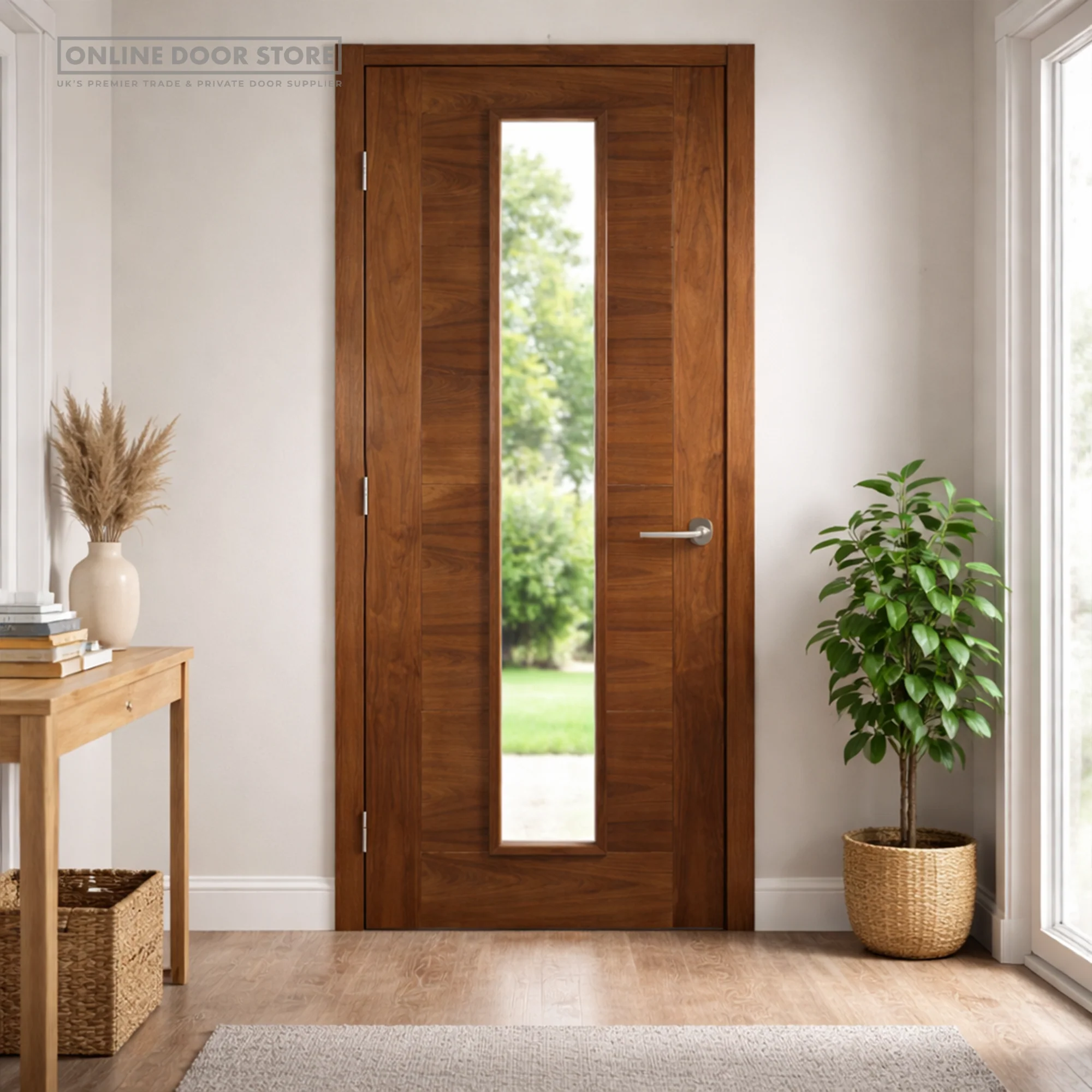 Deanta Seville Prefinished Walnut Internal Glazed Door - Image 2