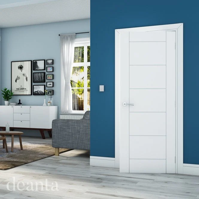 Deanta Seville White Primed Internal Door - Image 4