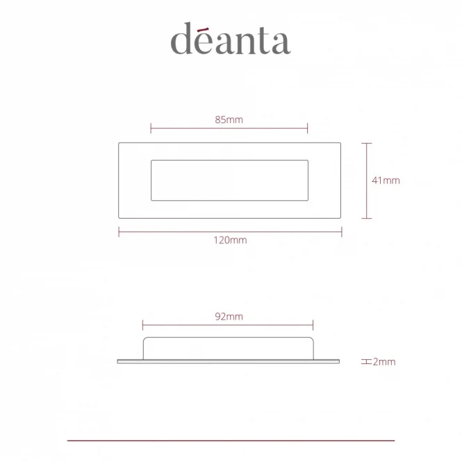 Deanta Slim Pocket Door Finger Pull Handle Pair - Matt Black - Image 2