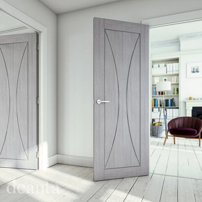 Deanta Sorrento Light Grey Ash Internal FD30 Fire Door - Image 3