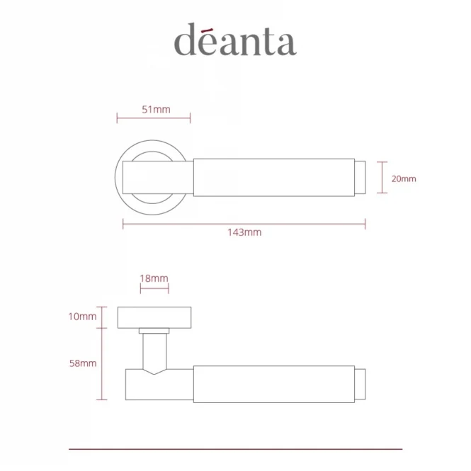 Deanta Sparta Bathroom Kit Dark Rose Gold - FD30 - Image 2