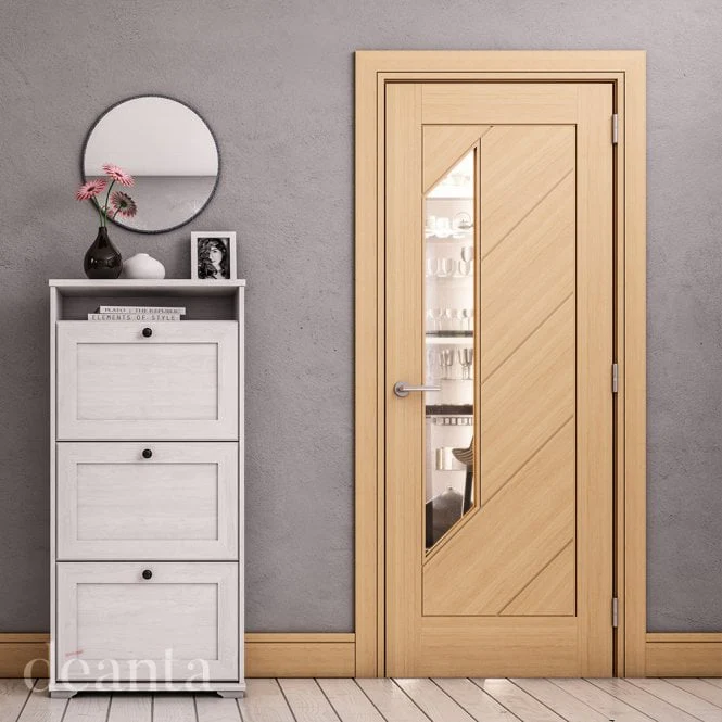 Deanta Torino Pre-Finished Oak Internal Glazed Door - Image 3
