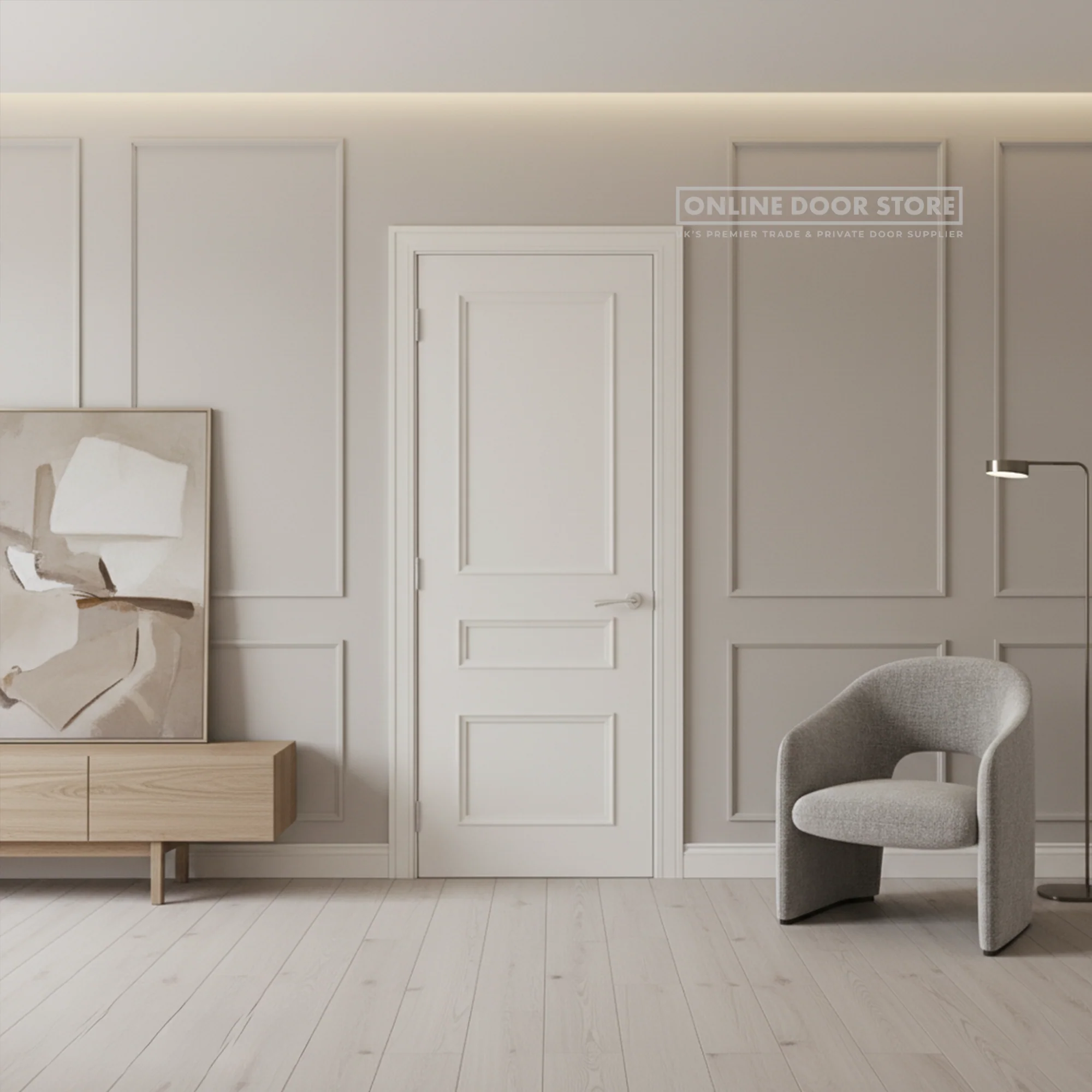 Deanta Windsor White Primed Internal Door - Image 2