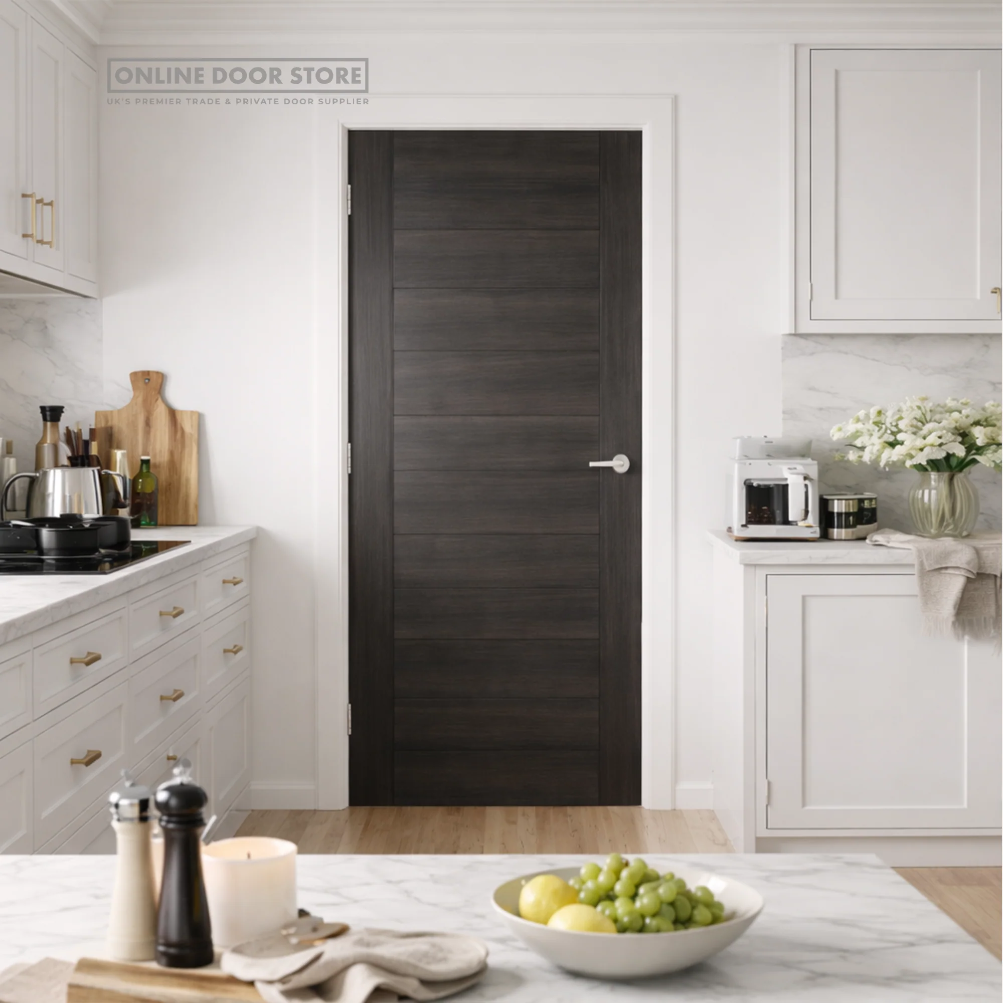 JB Kind Alabama Dark Grey Laminated Internal FD30 Fire Door - Image 2